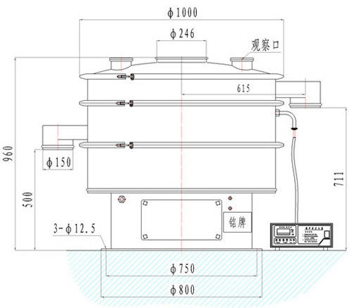 超聲波振動篩結構圖紙